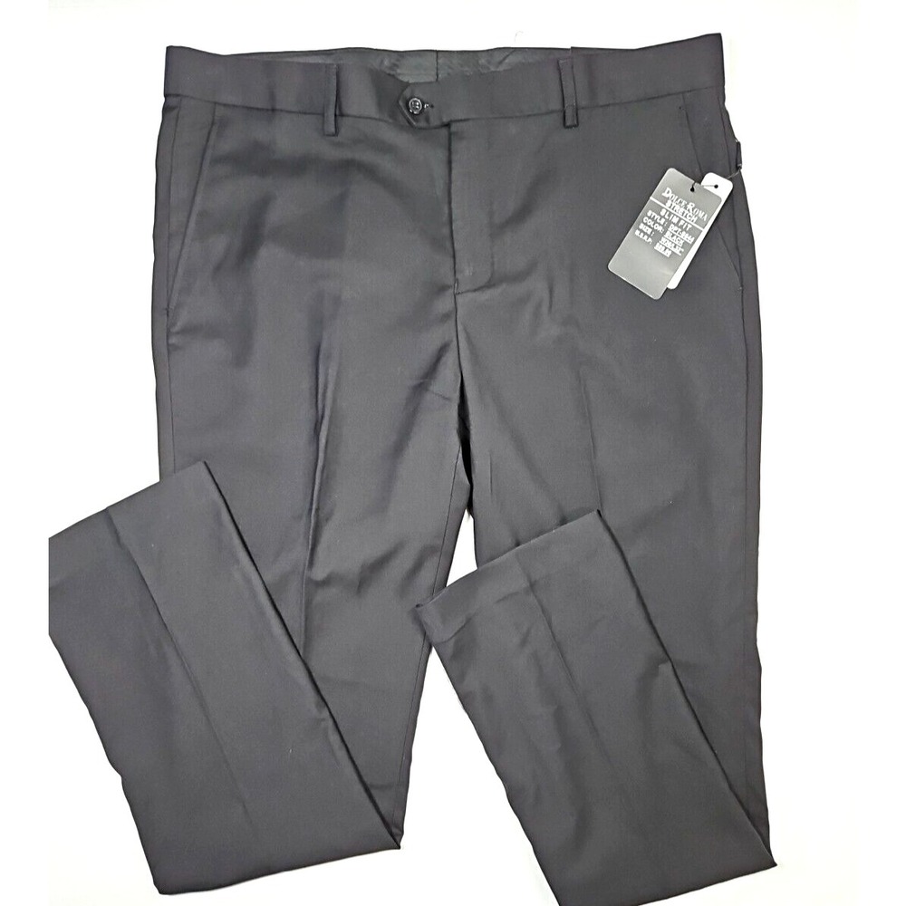 Dolce‎ Roma Men's Black Slim Fit Dress Pants Size 36 x 32 - NWT